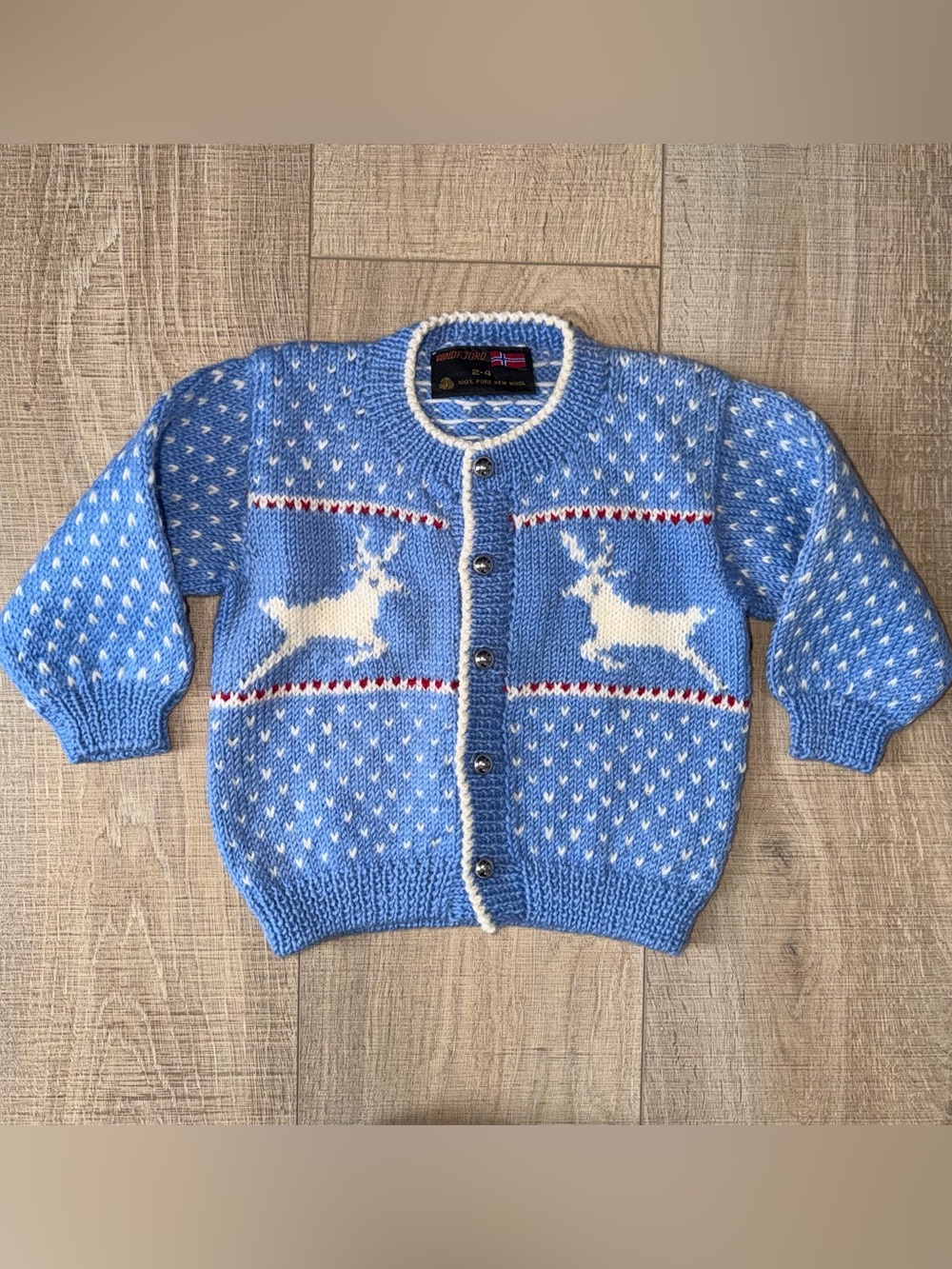Windfjord Norway 100% Wool Kids Sweater Size 2-4